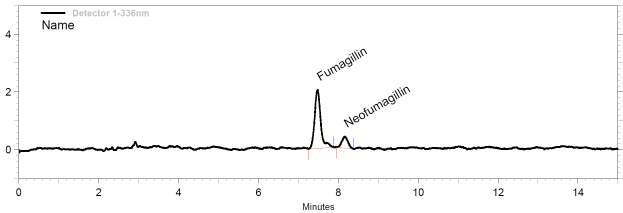 Chromatogram of 0.1 ㎍/㎖ fumagillin standard.