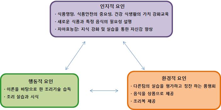 본 연구의 이론적 배경인 사회인지이론의 적용(Application of Social Cognitive Theory for the study)