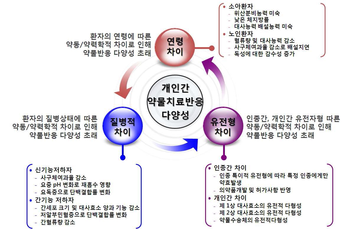 개인 간 약물치료반응의 다양성