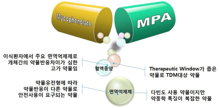 약물반응 예측 분석대상 mycophenolate 선정의 적합성 및 타당성