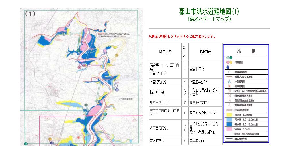 일본의 피난활용형 홍수재해지도