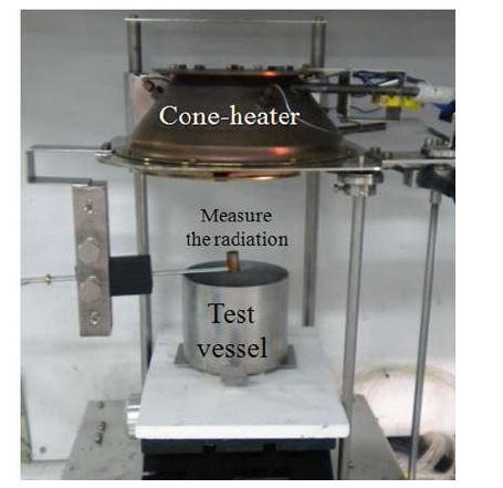 열방출율 측정장치의 Cone-heater를 이용한 화재상황 모사 실험