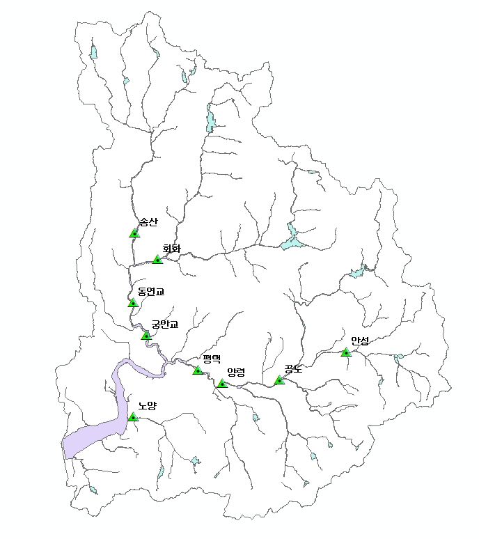 그림 6.3 안성천 수위관측소 현황