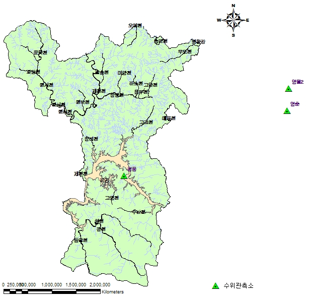 그림 2.6 수위관측소 위치도