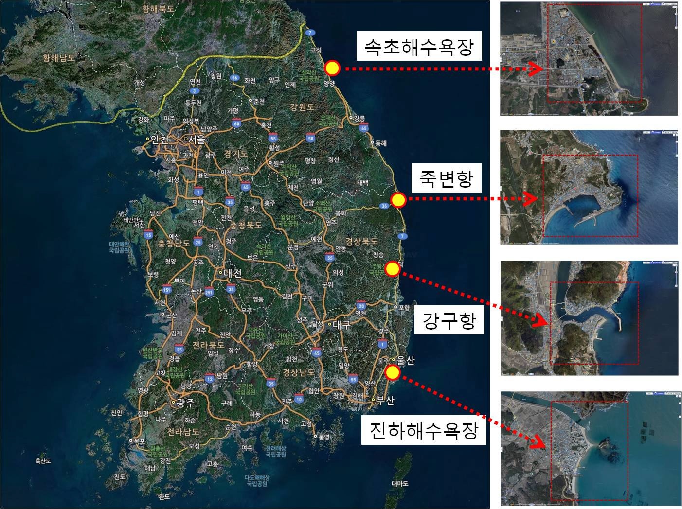 그림 3.2 최종 선정 4개 지역