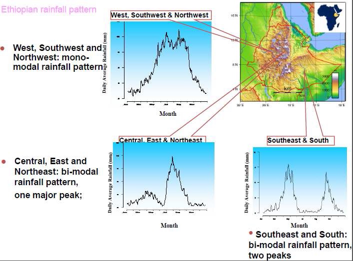 그림 3.1.4.4 에티오피아의 지역별 연간 패턴