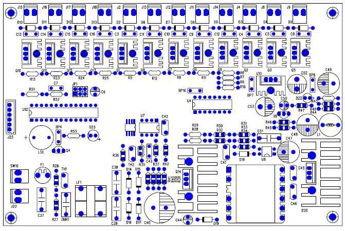 메인 PCB 부품 배치도