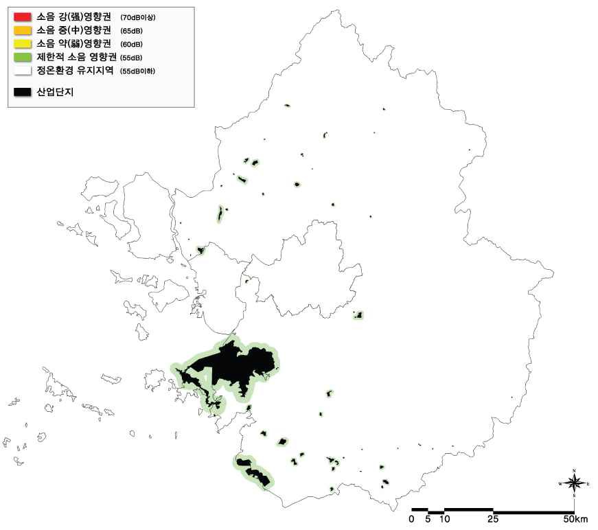그림 4-50. 산업시설 소음 현황