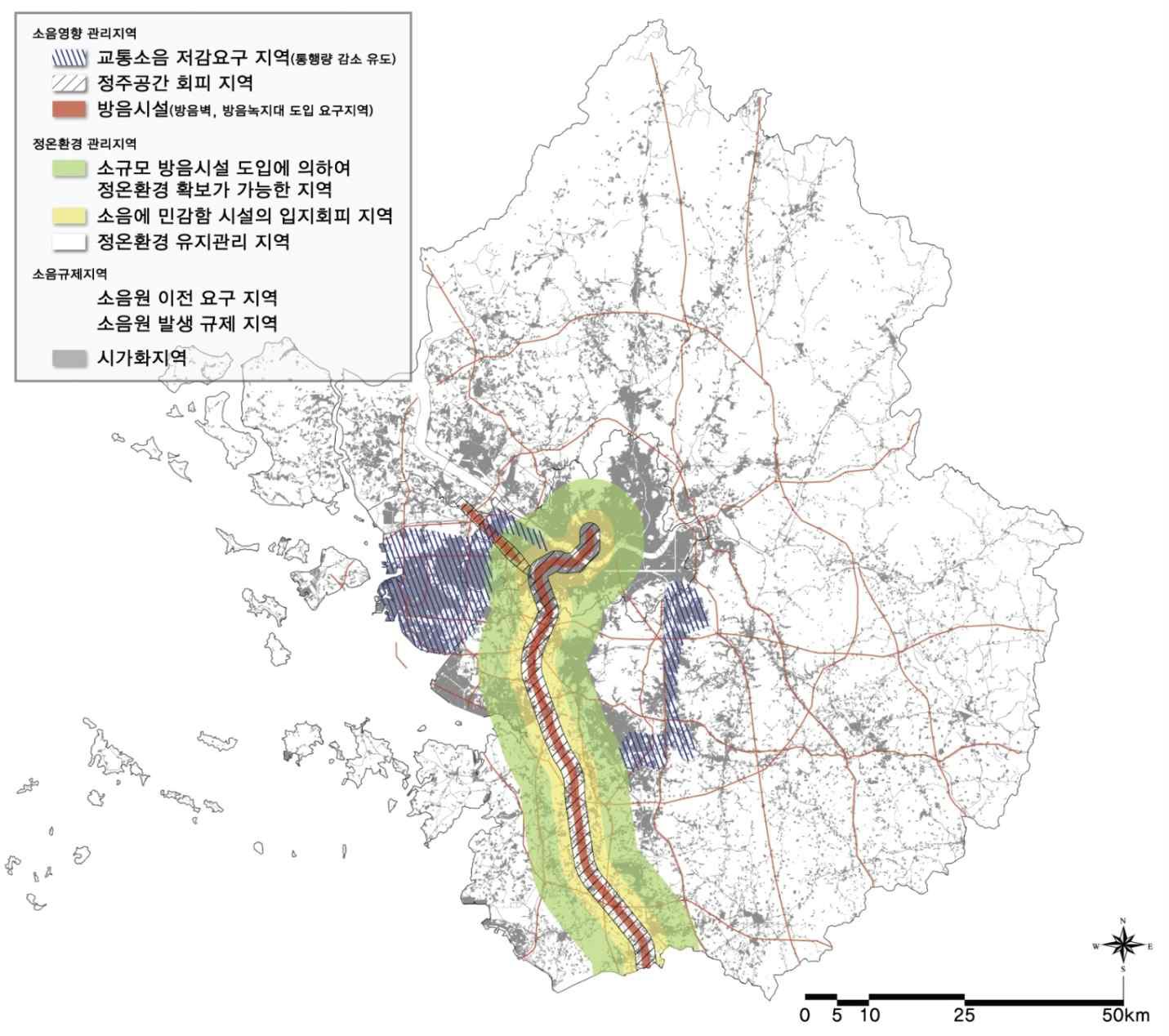 그림 4-52. 경기도 지역 소음관리계획도