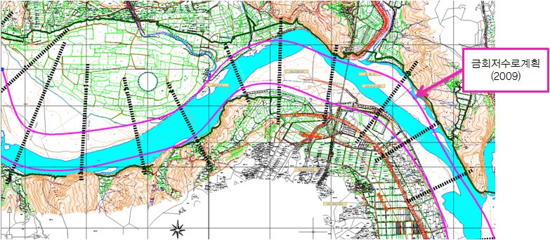 그림 4-13. 2009 낙동강수계 하천기본계획의 CAD