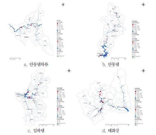 그림 2-8. 사례조사 지역 중권역