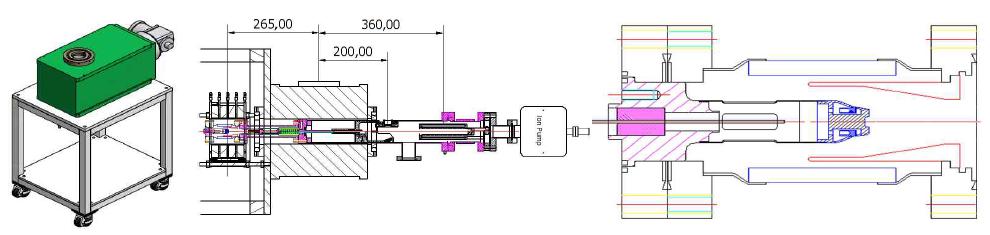 전자빔 제어 시스템, 0.4 THz gyrotron 초도 설계 도면, MIG 공학설계 단면