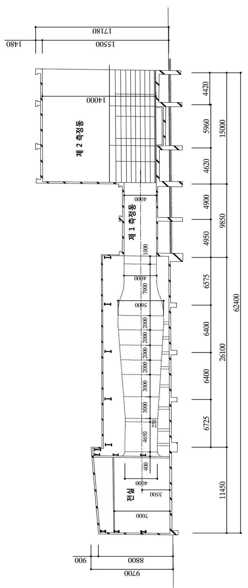 풍동시설 단면도