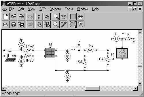 그림 3.6.1.3. EMTP 시뮬레이터 태양전지 Block diagram