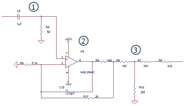 프리 엠프 센서 증폭단 회로도