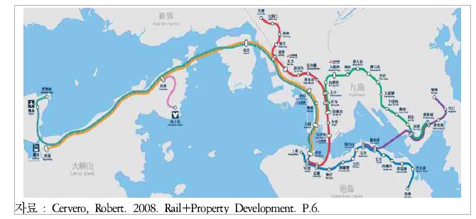 MTR공사 철도노선도