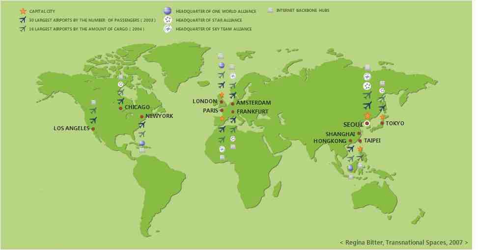 항공교통 관점에서 바라본 세계의 거점도시