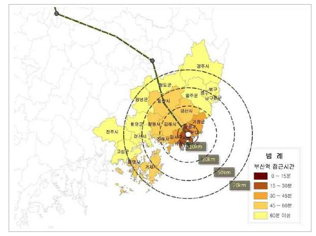 부산역 연계영향권