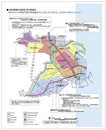 가고시마 중앙지구 정비 개념도
