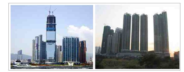 Kowloon역 : 고층업무시설 및 주거시설 전경