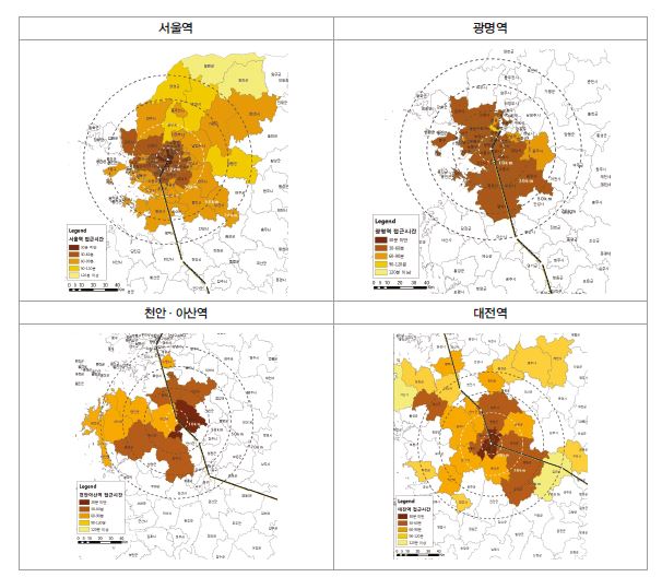그림 5-1 역별 연계영향권