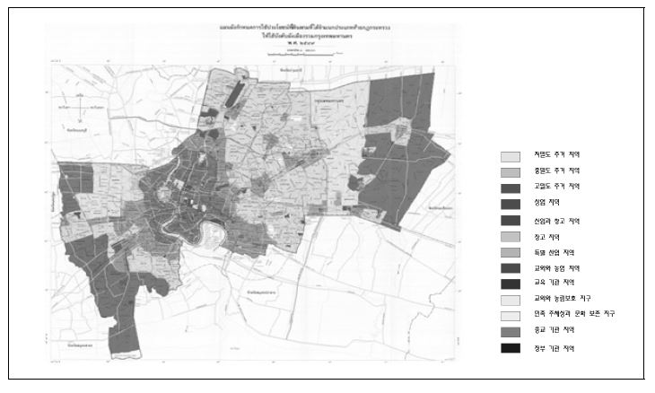 그림 5-5. 방콕 대도시권 토지이용 계획(2006년)