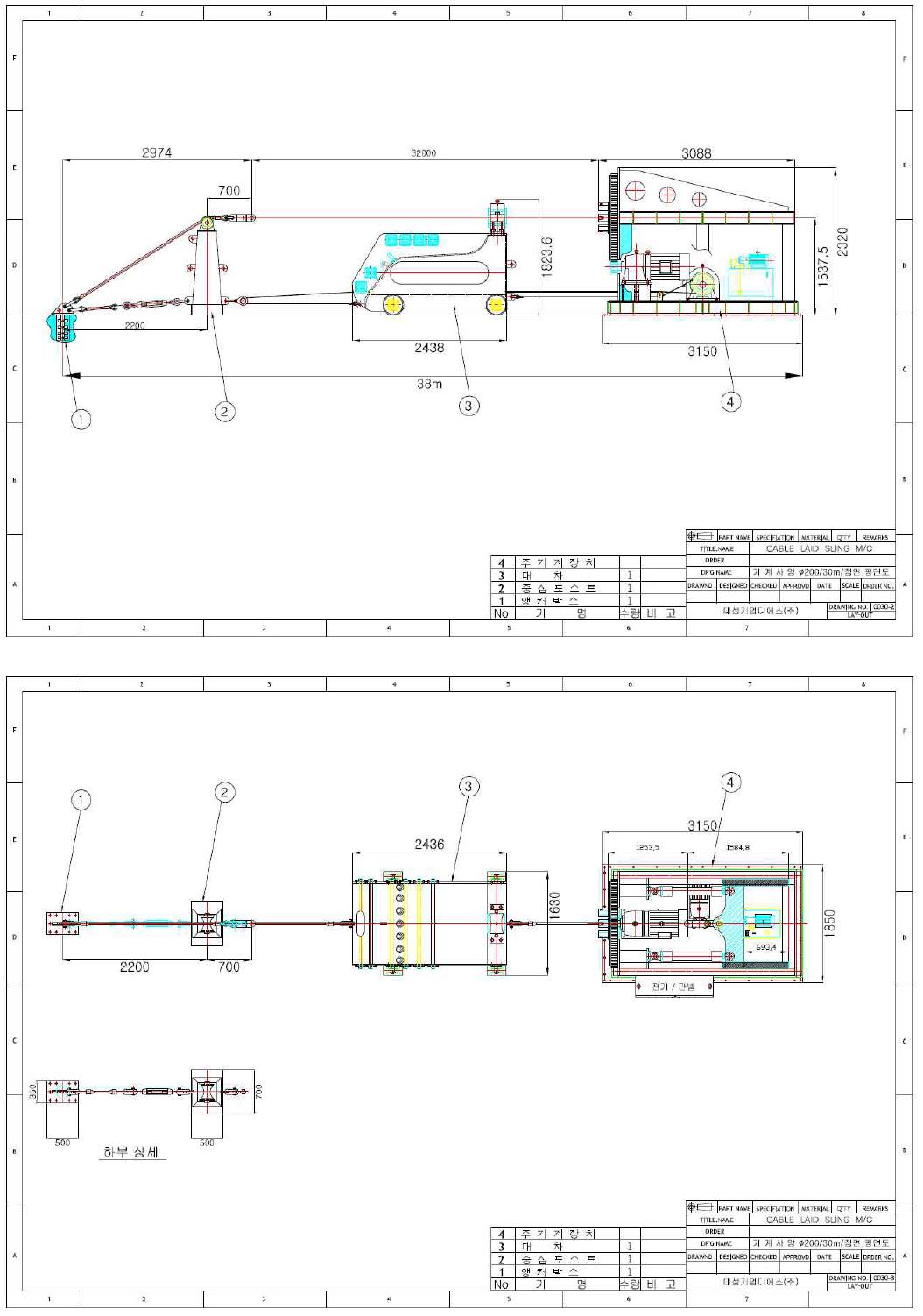 케이블레이드 생산 장비 전체 layout (2D)