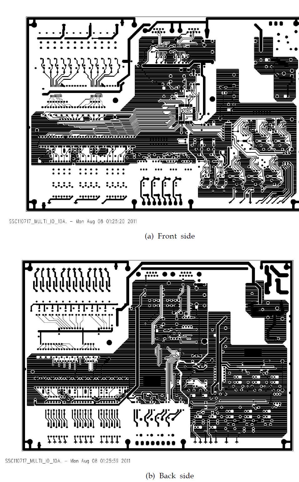 설계된 PCB