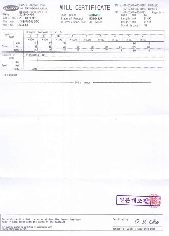 FLANGE MILL SHEET