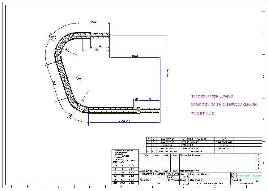 FUEL INJECTION PIPE BENDING