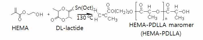 HEMA-PDLLA의 합성