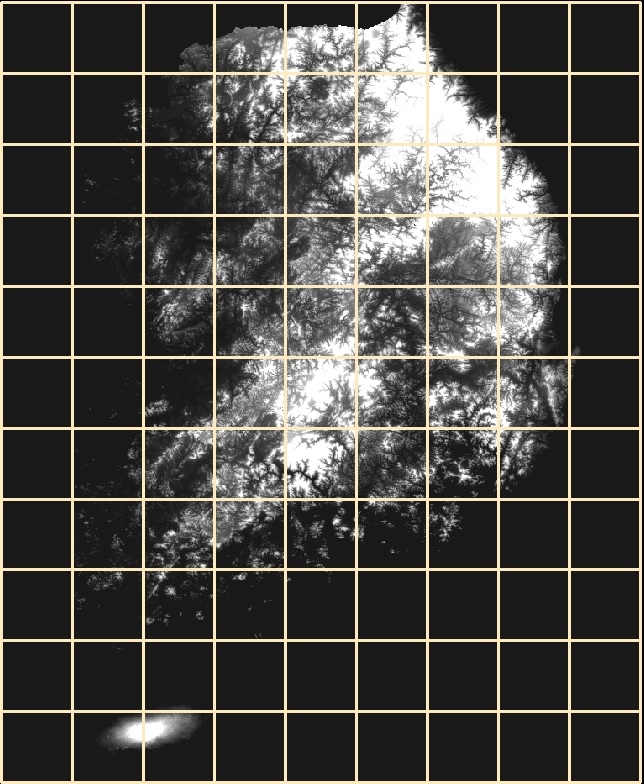 Fig. 4.4.7. GeoTiff files 30' unit mesh editing