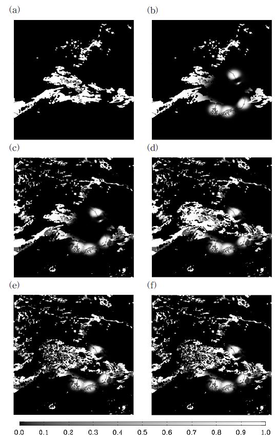 Fig. 2.1.9. Cloud fraction for each step of cloud analysis.