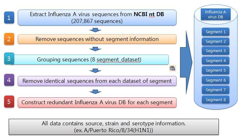 Influenza 분석용 typing DB 구조