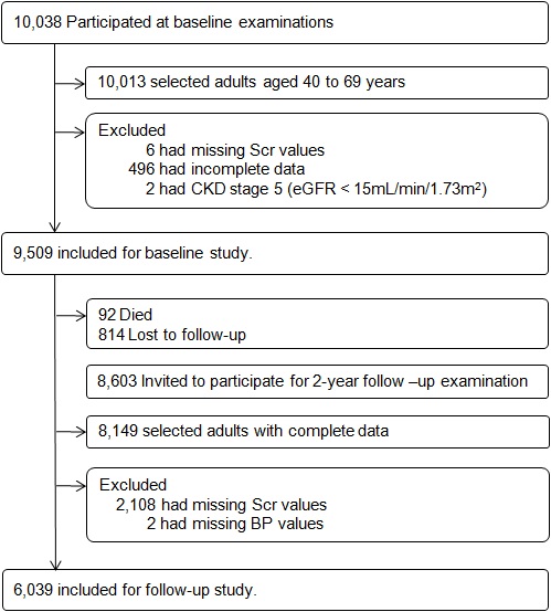 Figure 9. Study participants as baseline and follow-up examinations