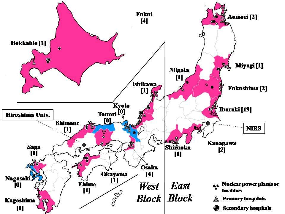 그림 2-1. 일본의 방사선비상진료기관 현황