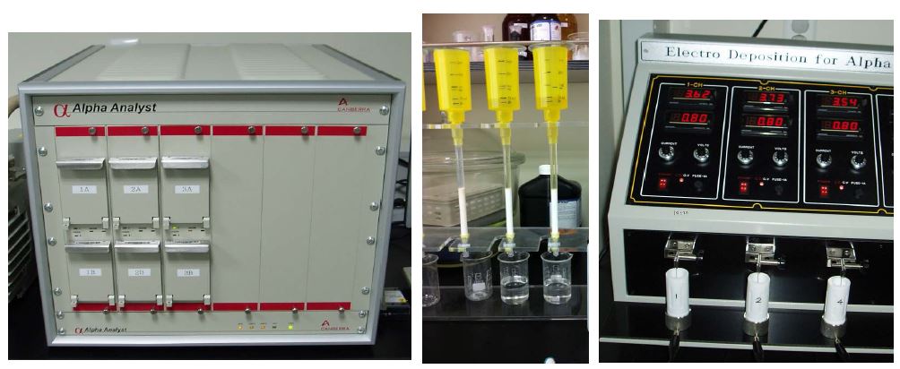 그림 2. Alpha Spectrometer 및 전처리 설비