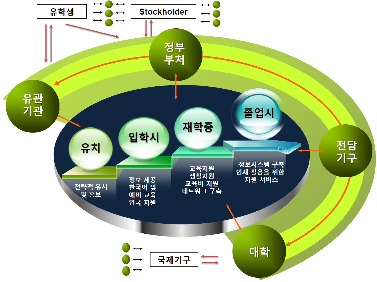 외국인 유학생 관리 및 지원 체제