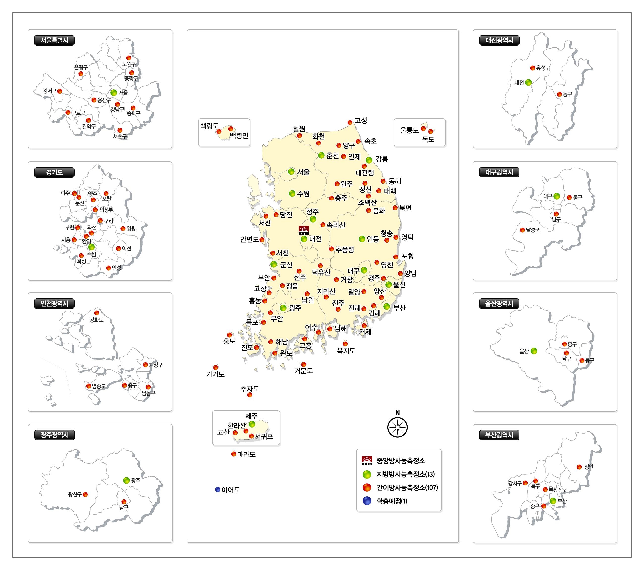 Fig. 2.1 Integrated environmental radiation monitoring network