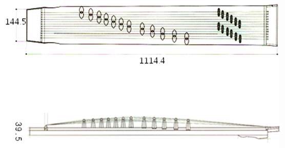 그림 24. 축소 가야금3 도면