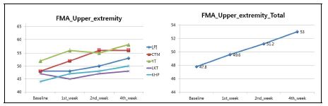 그림 246. FMA: 상지기능평가척도 분석
