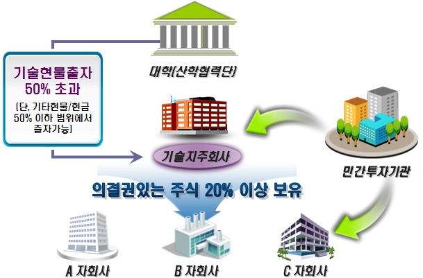 [그림 4-1] 기술지주회사의 구조