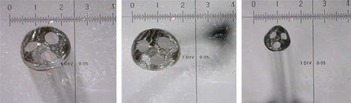 Cross sectional image of fabricated 3 hole POF