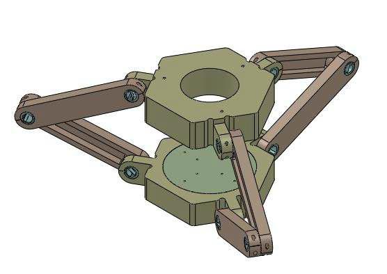 The flexure mechanism for the guiding stage.