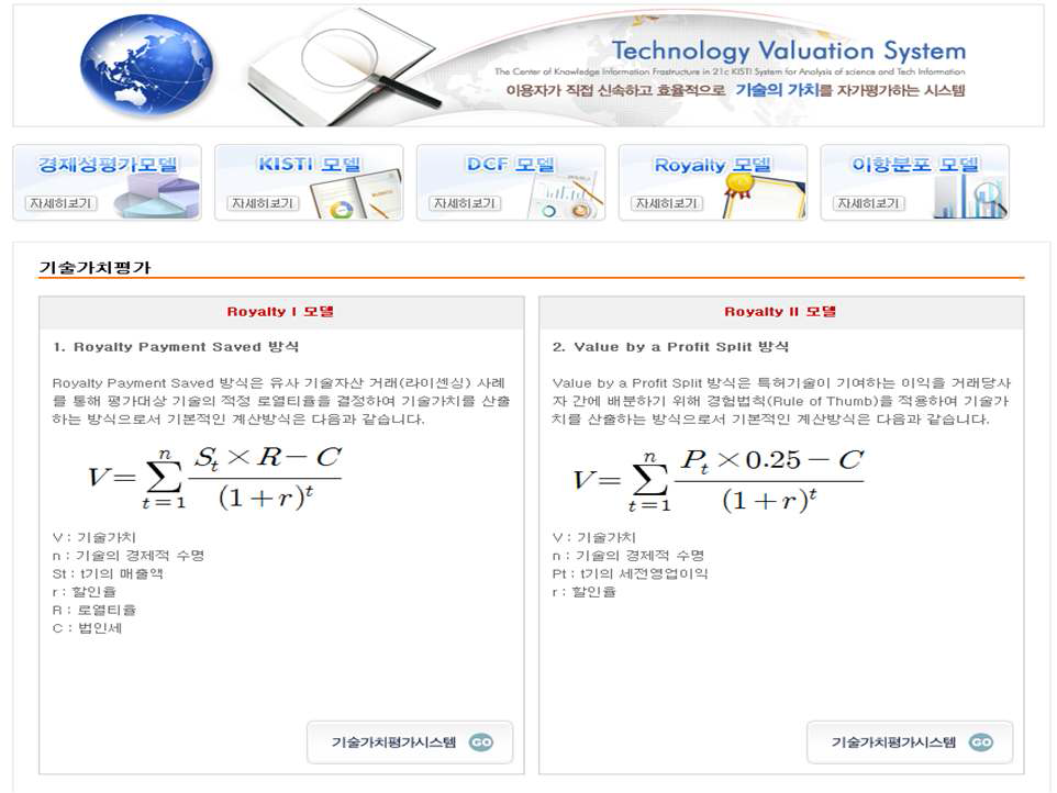 기술가치평가 분석모듈