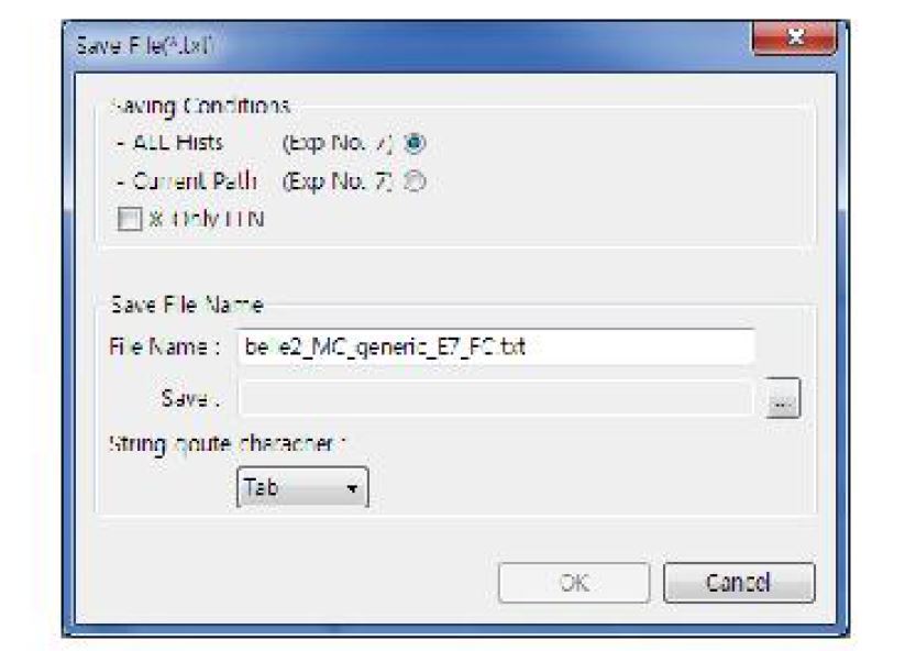 Belle2 Viewer(MC Data) saving file popup(Screenshot)