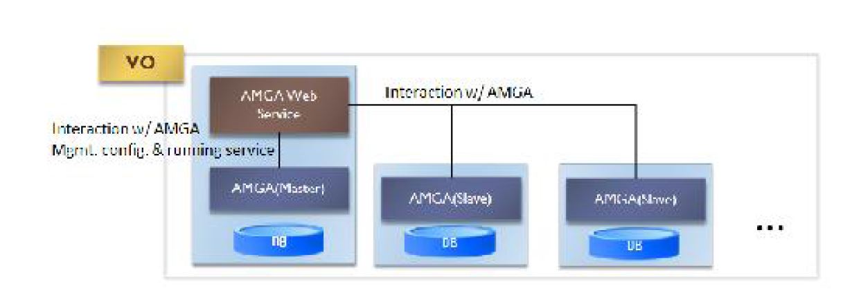 Scenario of AMGA Web Service at the Same VO Environment