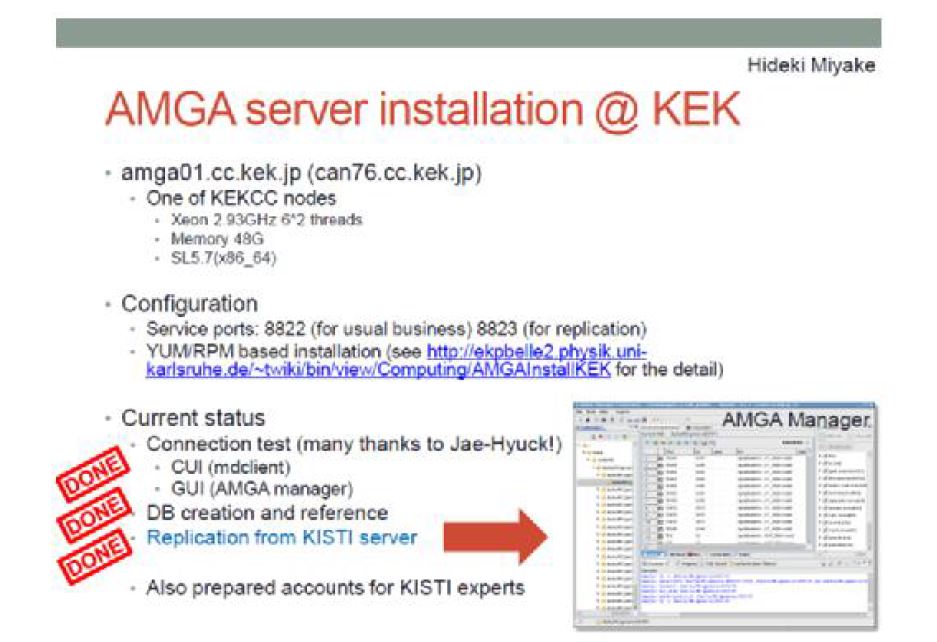 AMGA Server Installation at KEK