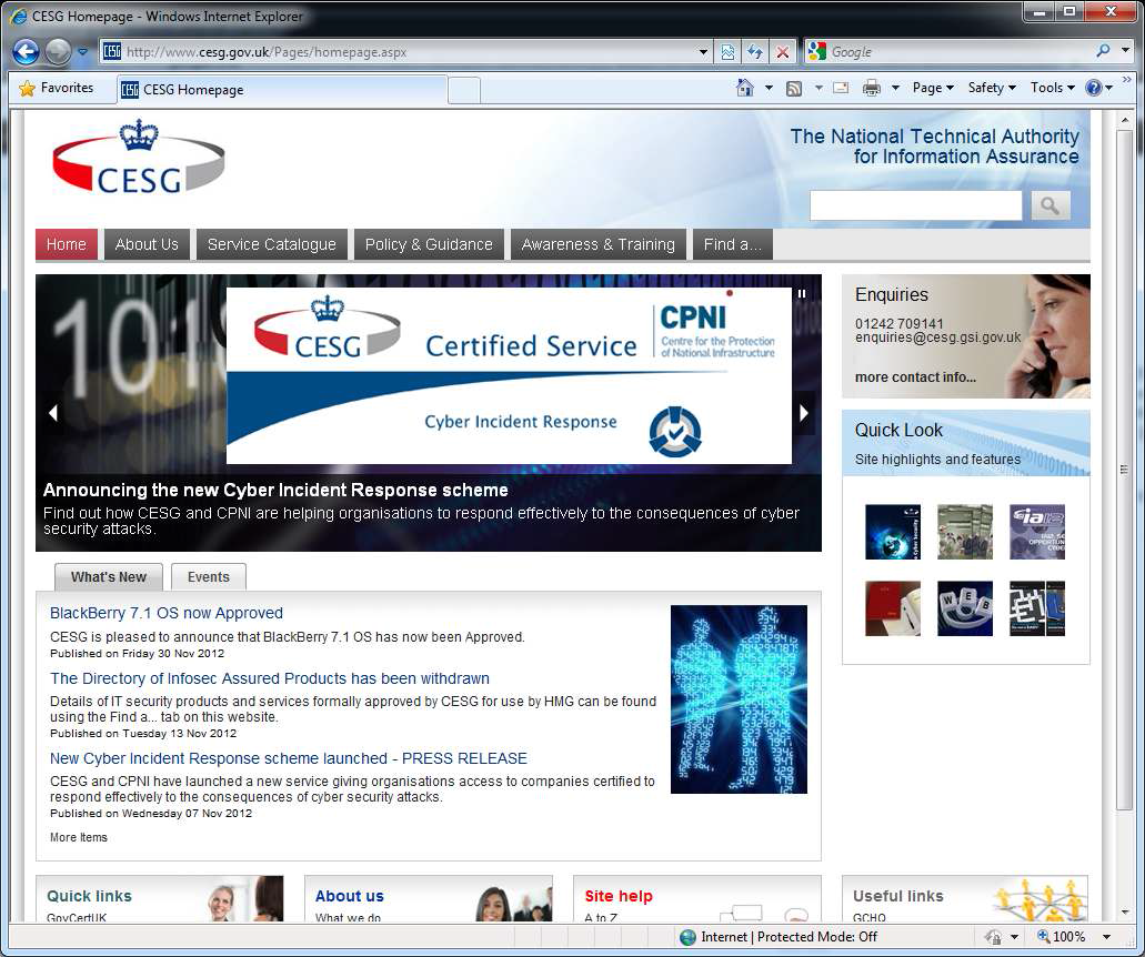 Homepage of CESG