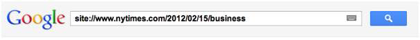 The Google query form for collecting data in The New York Times